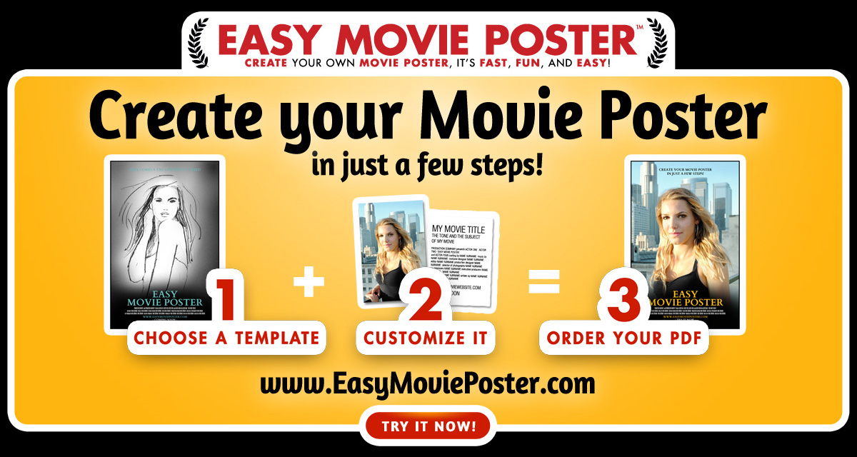 Free, printable, customizable movie poster templates