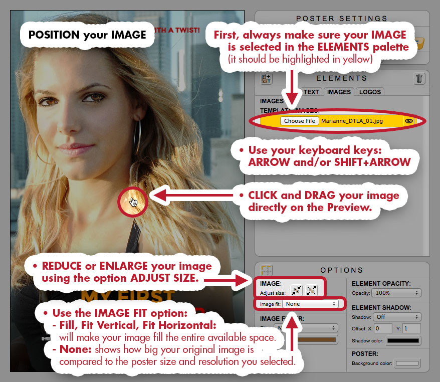 Easy Movie Poster - User Manual: Position your Image